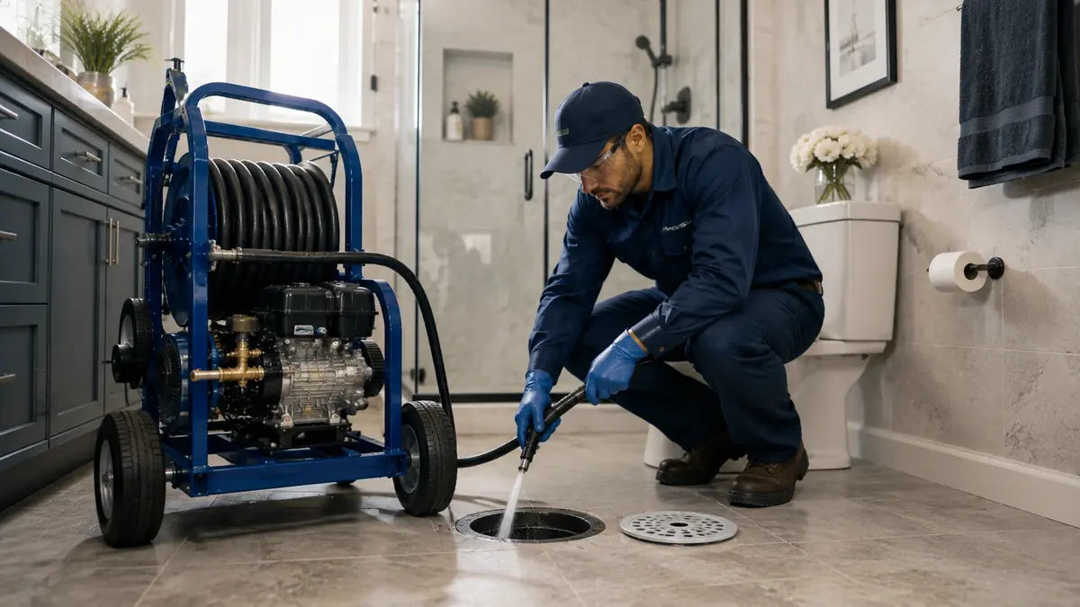 Bathroom Drain Hydro Jetting in Calabasas