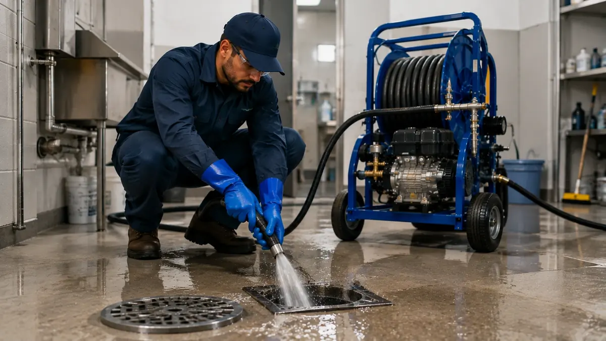 Floor Drain Hydro Jet Cleaning in Calabasas