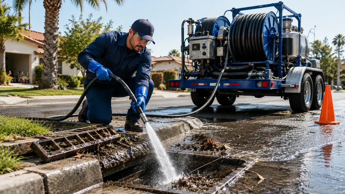 Storm Drain Hydro Jet Cleaning in Calabasas